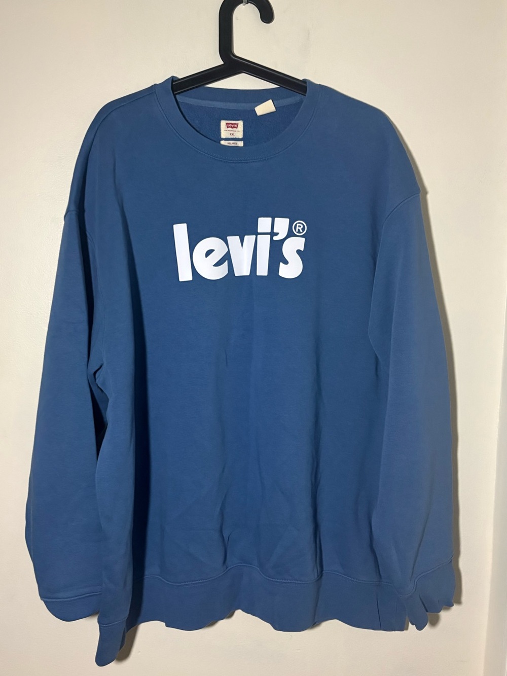 Levi's Men’s Blue Logo Crewneck Sweatshirt Size XXL